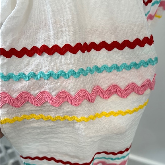 Colorful Ric Rac Trim Women's Top - Picture 3 of 6